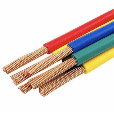 Conducteur de cuivre pur sans oxygène Fil électrique Taille personnalisée Ho7v R Pvc isolé en anglais 1,5m2/2,5mm2/4mm2/6mm2