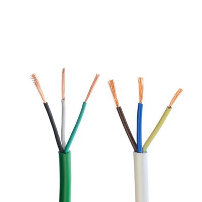 Cable de commande d'isolation en PVC H05vv f 3g1 0 Fil de terre en cuivre nu enfilé pour basse tension dans le bâtiment