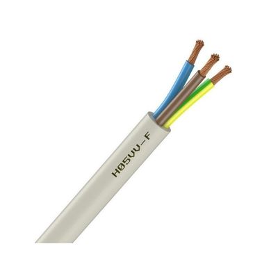 Cable de commande d'isolation en PVC H05vv f 3g1 0 Fil de terre en cuivre nu enfilé pour basse tension dans le bâtiment