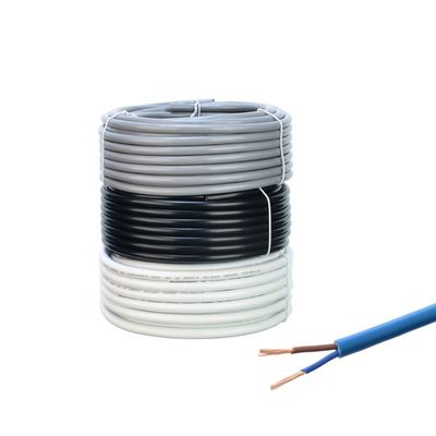 Cable Rvv multicore de 0,75 mm 2 3 4 cœurs avec câble d'alimentation isolé en PVC 300/500v fil enveloppé pour les applications basse tension