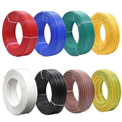 VDE SNI KC H07V-U Fil électrique à noyau solide unique 0.75/1/1.5/2/2.5/4/6mm2 Cable de cuivre pur multi-standard