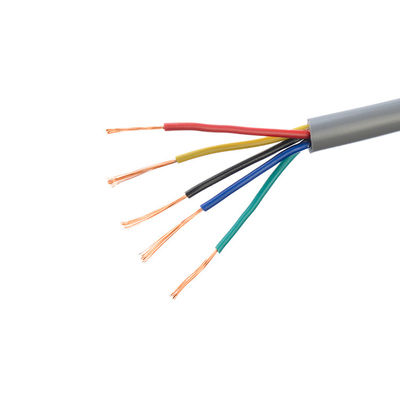 câbles électriques flexibles H05vv-f 5 noyau 0,5 mm/1 mm carrés cuivre conducteur solide câble électrique pour les bâtiments ménagers câble